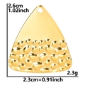 Detalle del colgante triangular de acero inoxidable bañado en oro 18k con acabado martillado - Colgante / Dorado