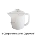 500ml 4-slot silicone split cup for epoxy resin pigment mixing and fluid art pouring - 500ml 4 Grids