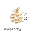 Pendentif flocon en plaqué or 18K poli, hauteur de 1cm et poids de 0,35g - Flocon de neige