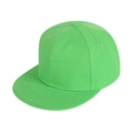 Berretto da baseball a tesa piatta verde brillante con design minimalista e semplice - Adulto (55-60cm) / Verde Erba