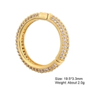 Golden micro-pave zircon connector clasp, 19.5x3.3mm size for DIY jewelry making - Style 27: Copper Micro-set Zircon Connecting Clasp