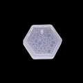 Hexagon silicone pendant mold with geometric diamond facets for DIY crystal resin crafts - 1# Translucent Hexagon