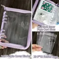 Purple jewelry organizer set with 80-slot inner pages and 20 transparent sealing bags - Purple 5-inch 80 Slots + 20 Bags