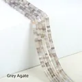 Strands of natural grey agate disc beads for DIY jewelry making and accessories - 2x4mm Spacer Beads (Approx. 150 Beads/Strand) / Grey Agate