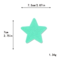 Mint green sequin star patch for DIY clothing repair with size measurements - Blue Green Star*Small Size #100