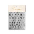 Pegatinas 5D plateadas para uñas con flores vintage y patrones de estrellas tipo 2803 - 2803-Estilo Estampado Plateado