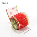 Red and pink Christmas ribbon with gold snowflake print and wired edges for gift decor - 6.3cm Red Snowflake