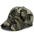 Unisex woodland camouflage baseball cap with SPORTS embroidery and durable cotton canvas - Sports Camouflage