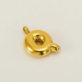 Polished gold bubble letter Q pendant made of durable stainless steel for necklaces - Letter Q