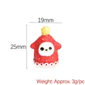 Mini albero di Natale in resina rossa con stella, dimensioni 19mm x 25mm DIY - Pupazzo di Neve con Stella Rossa