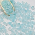 Macro shot of lily of the valley glass beads in gradient blue for DIY jewelry making - Lily of the Valley 10# Lake Blue 7x12mm
