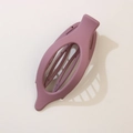 Fermaglio per capelli a goccia vuoto grigio-viola opaco con struttura interna a denti - Rosso Porpora Opaco