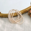 Baroque freshwater pearl bracelet styled with vintage mirror and roses on white silk - 6# Freshwater Pearl Bracelet