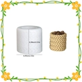 Silicone mold for woven texture candle jars with 6.38cm height and 6.49cm width dimensions - 4-Layer Woven Rope Storage Box (Mold)