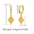 18K gold plated snake drop earrings with dimensions and weight in variant view - Bohemian Snake
