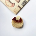 Support de téléphone rétractable avec design de scone réaliste, confiture et beurre - Gâteau Chiffon