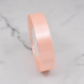 Peach coral satin ribbon roll with smooth texture for Christmas gift wrapping and DIY bows - 2.5cm Wide x 22.8m Long (25 Yards) / 1007# Peach