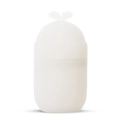 Translucent white silicone facial ice roller with cute sprout ear decor - Rabbit Model - Glacier White