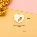 Detail view of 17x18mm heart carrot alloy charm for DIY jewelry making and hair accessories - 13 Carrot Heart