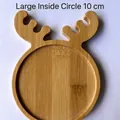 Bamboo deer shaped succulent planter tray base with a 10cm inner diameter - Large Deer Hole 10cm