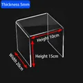 Transparent acrylic U-shaped riser shelf with 5mm thickness for kitchen cabinet storage - 10x20x15cm (4mm)