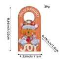 Weihnachts-Türhänger mit Teddybär, Holzschild mit Aufschrift Feliz Navidad und Joy - Bär