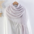 Light purple wrinkled cotton linen scarf on a wooden hanger with soft lighting - Light Purple