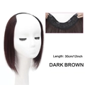 30cm dark brown U-shape hair extension with 4 clips for seamless volume and natural look - Dark Brown