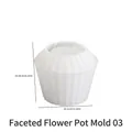 Moule en silicone pour pots de fleurs en résine avec dimensions précises de 10,8x13,1 cm - Style 03 (1734)