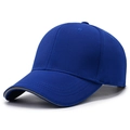 Classic royal blue baseball cap with curved brim and premium textured fabric finish - Adjustable / Sapphire Blue