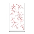 Halloween temporary tattoo sticker with red blood vein patterns and size markings - Vein Tattoo XB-020