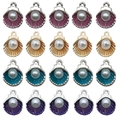 DIY shell pearl charms set with gold and silver finish for jewelry making projects - 20Pcs Mixed Enamel Pearl Shell Ocean Set