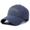 Berretto da baseball blu scuro da uomo con ricamo paragon grigio su tela resistente - Blu
