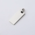 Close-up of a polished rectangular stainless steel pendant with reflective mirror finish - 10*25mm / Steel
