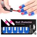 Protezione per unghie blu a forma di U per manicure anti-sbavature 10 pezzi - Blu