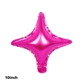 10-inch rose pink star-shaped foil balloon with metallic finish for party decoration - 10 Inch Rose Red Four-Pointed Star