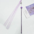 Lavender purple feather cat teaser wand with sparkling glitters and long ribbons - Purple Fairy Streamer