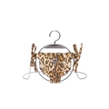 Mini leopard print crossbody bag featuring adjustable side ties and silver butterfly charm - Orange Leopard