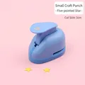 Small blue DIY star puncher for kids craft, creates 1cm star shapes in paper - Small Star