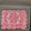 Bulk pack of 25-30 soft pink PE foam artificial rose heads for wedding decorations - Rose Leaves (25pcs) / Nude Pink