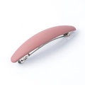 Elegant matte pink spring hair clip with minimalist Korean design on white background - Matte Pink