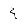 Realistic black rubber toy snake model with detailed scale texture and red tongue - Black