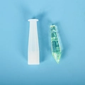 3D column pendulum resin mold with translucent silicone and green glitter finish - Mirror 3D Pendulum Mold-02