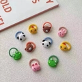 Set of 10 colorful knitted cartoon animal hair ties for girls and toddlers - Panda Frog (28#) / 10 Pieces Pack