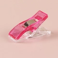 Pink multipurpose plastic sewing clip for fabric quilting and DIY crafts positioning - Rose Red