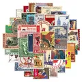 50 pegatinas de sellos de viaje vintage para decorar maletas y guitarras - Sello de Viaje Vintage (DD069) / 50 Hojas