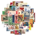 50 autocollants de timbres de voyage vintage pour décoration de valise et guitare - Set d'Autocollants Timbres Voyage Vintage