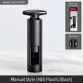 Manual rotating wine opener in black ABS finish with foil cutter and gift box packaging - Single Version (Opener + Foil Cutter)
