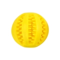 High-elastic bright yellow rubber dog ball with cleaning spikes for dental health - Small 5cm Yellow Ball
