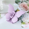 Elegant purple matte butterfly hair claw clip for girls with a stylish butterfly design - Purple